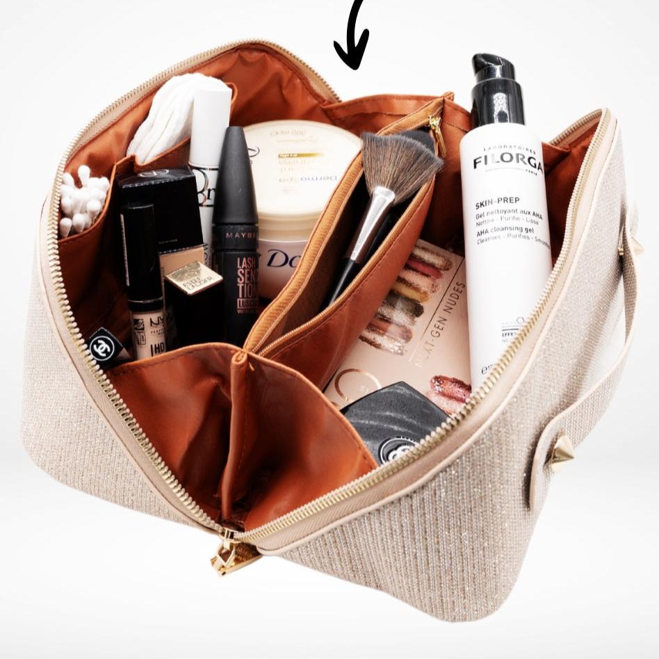Cecil - Elegant and Compact Makeup Bag with Multiple Organizational Compartments