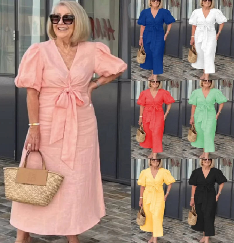 Hilarie | Vestido elegante con escote en V