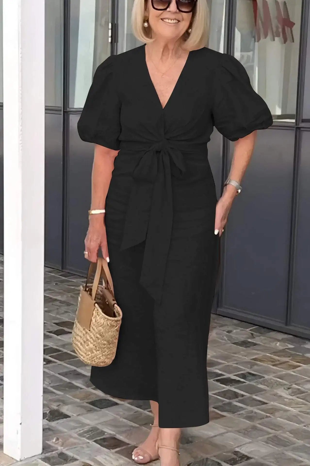 Hilarie | Vestido elegante con escote en V