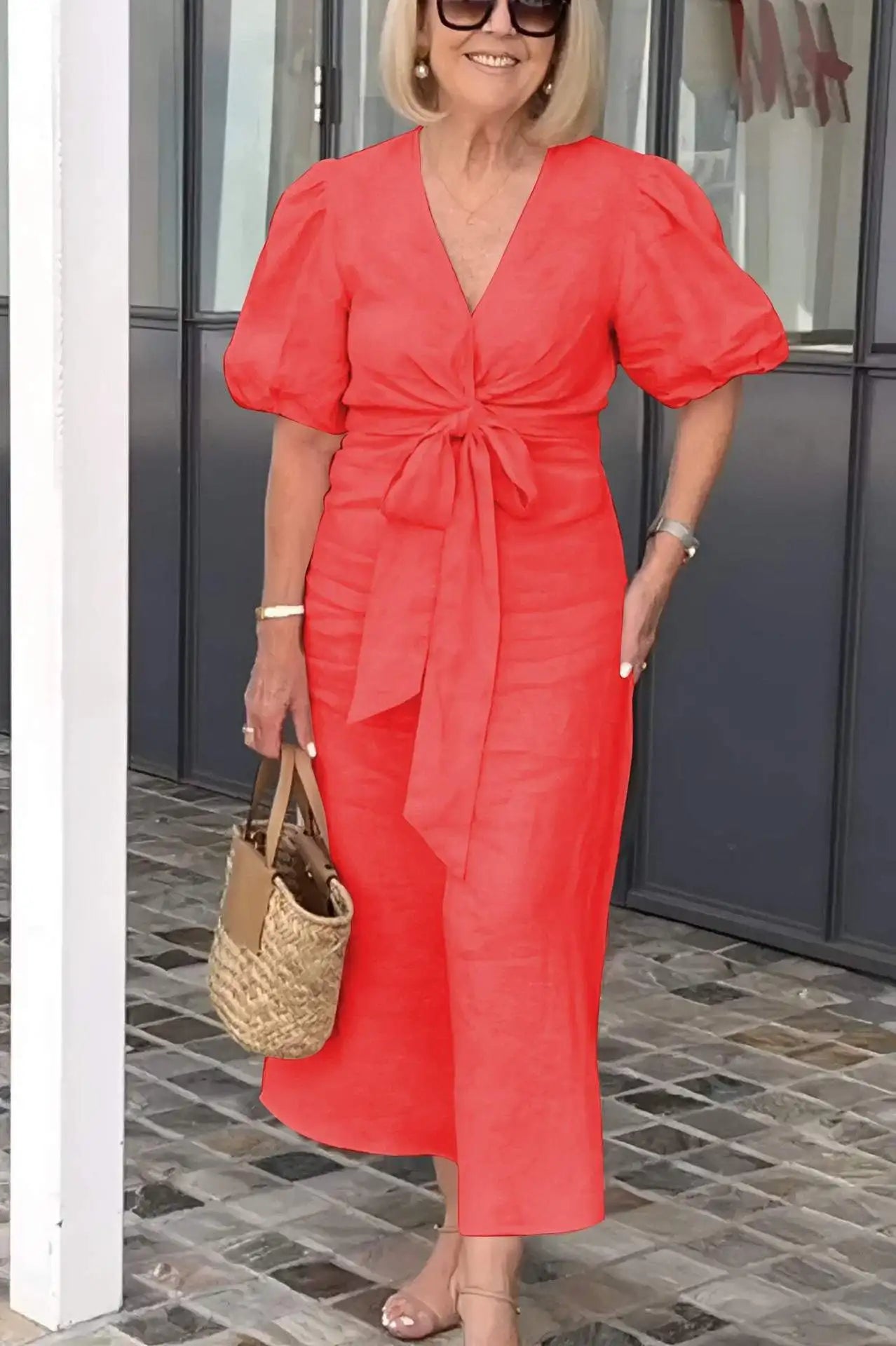 Hilarie | Vestido elegante con escote en V