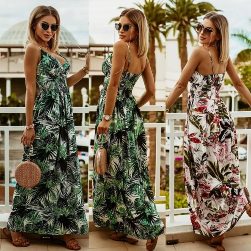 Hattie - Vestido de Commuter con Cinturilla con Volantes y Diseño Estampado