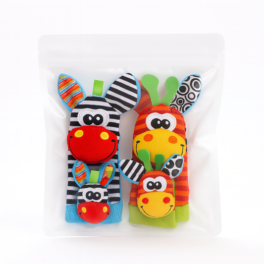 Conjunto de calcetines sonajero para bebé y juguetes de muñeca