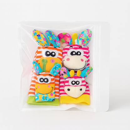 Conjunto de calcetines sonajero para bebé y juguetes de muñeca