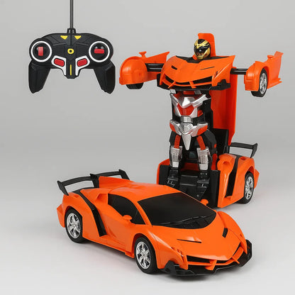 Juguete de robot coche transformable con control remoto