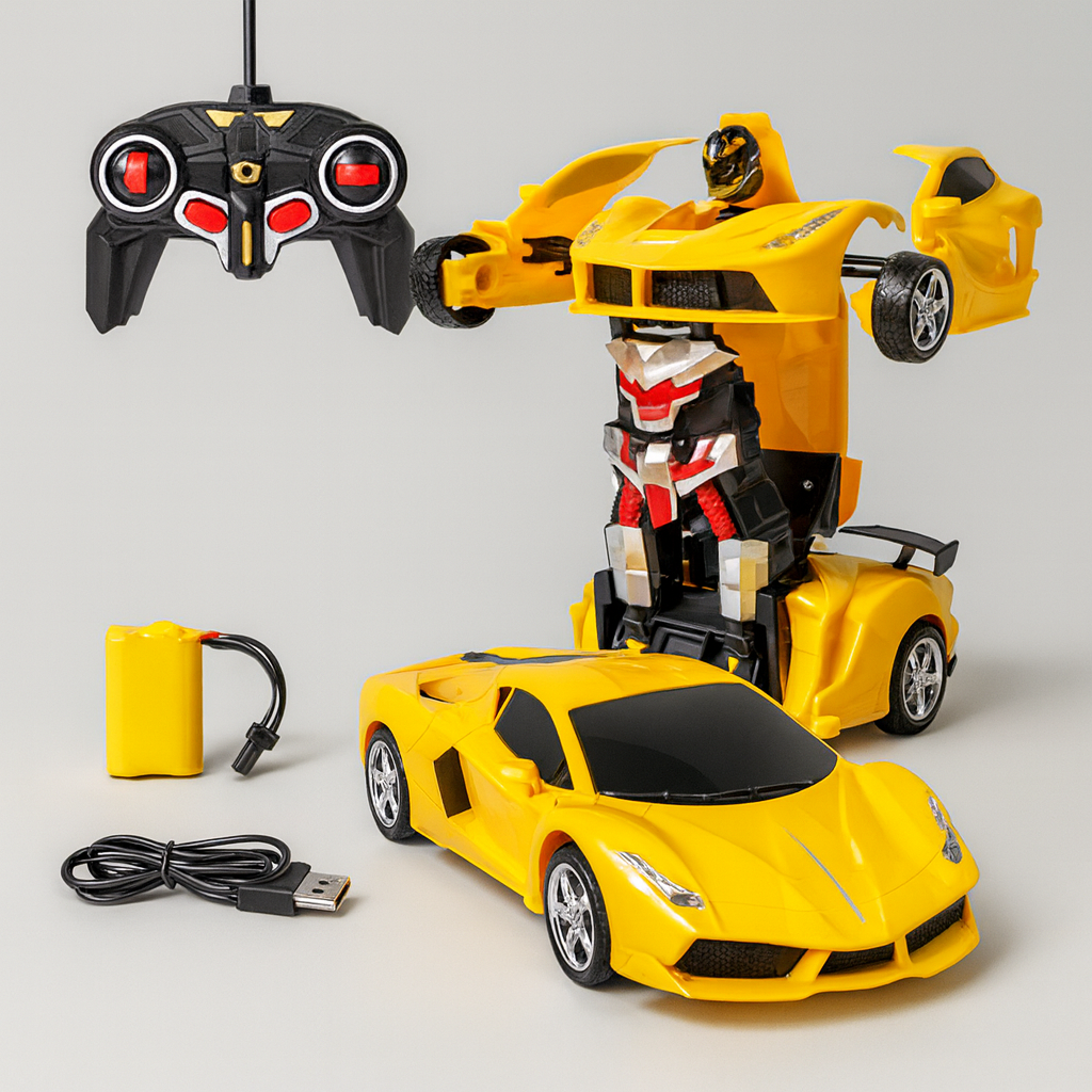 Juguete de robot coche transformable con control remoto