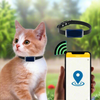 Collar de cuero para mascotas con rastreador GPS en tiempo real