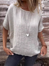 Christine | Summer Loose Crewneck Blouse