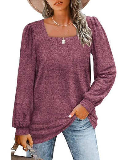 Caroline | Blusa Chic de Cuello Cuadrado