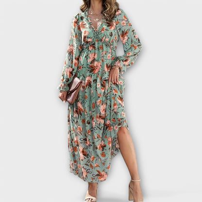 Juno - Vestido Maxi Floral Elegante