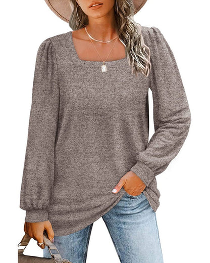 Caroline | Blusa Chic de Cuello Cuadrado