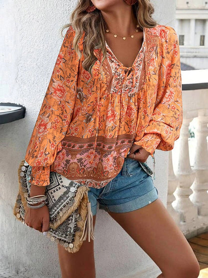 Stéphanie | Blusa Floral Boho