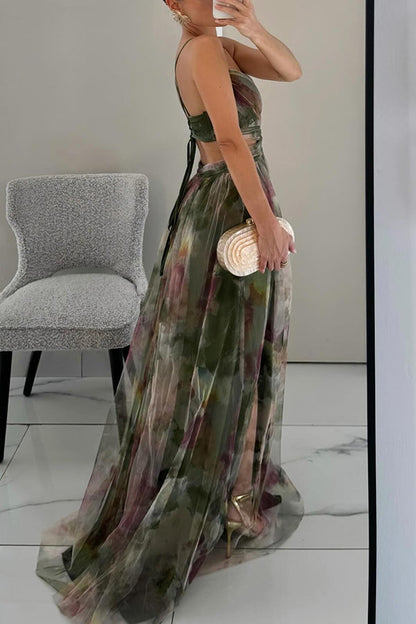 Vestido largo encantador con estampado floral Dörte