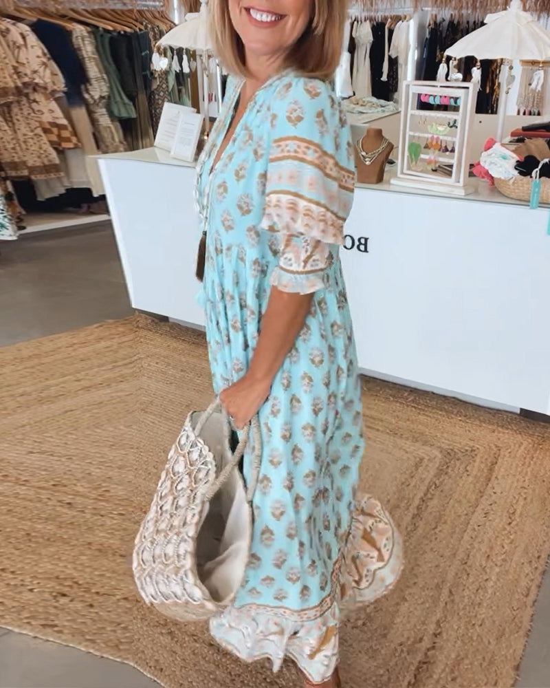 Vestido Maxi Bohemio de Capas Margaret