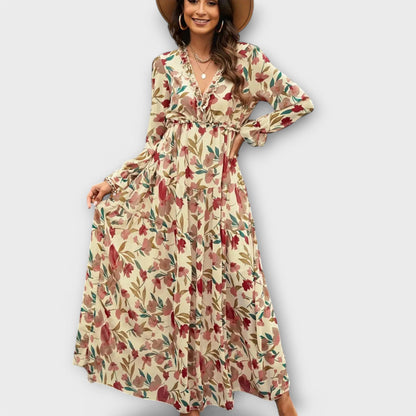Juno - Vestido Maxi Floral Elegante