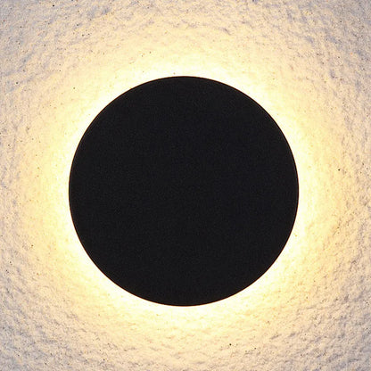 Lámpara de pared moderna negra exterior LED