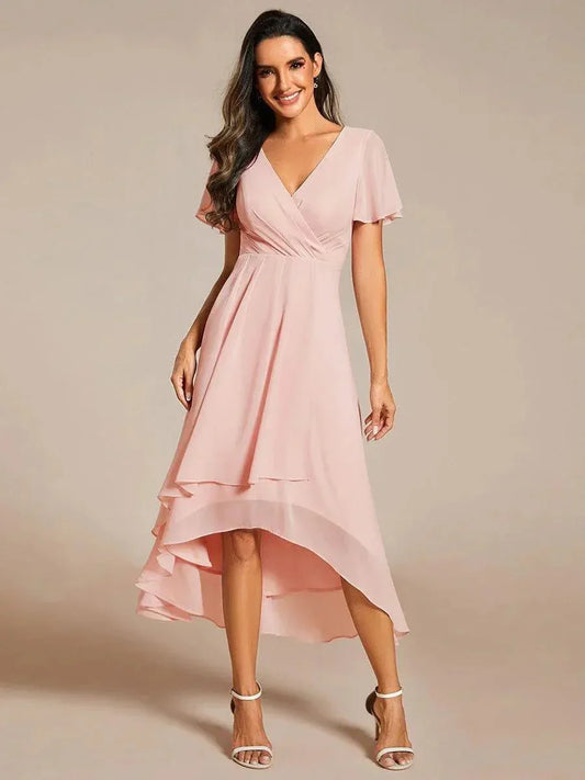 Arah | Vestido plisado con volantes