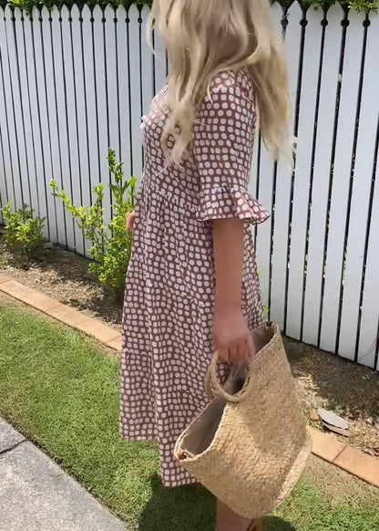 Stella - Vestido midi de verano con lunares