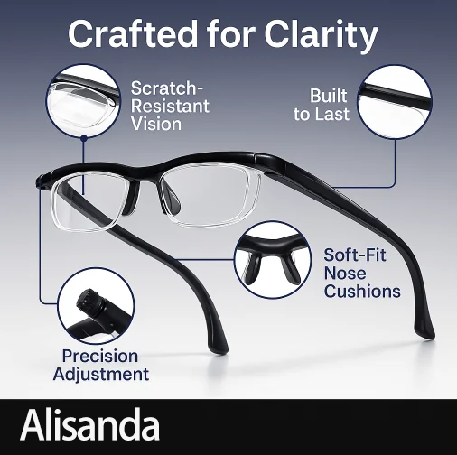 【GAFAS DE ENFOQUE AJUSTABLE】¡Ve cada momento claramente con Alisanda!