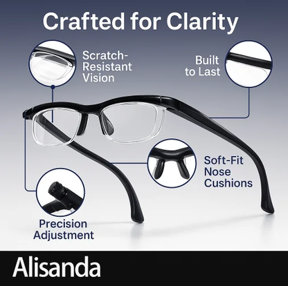 【GAFAS DE ENFOQUE AJUSTABLE】¡Ve cada momento claramente con Alisanda!
