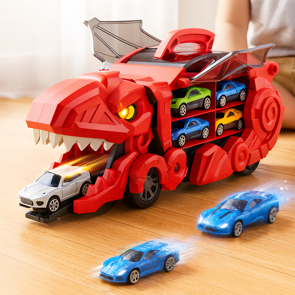 Juego de Camión Transformable Dinosaurio Coche de Juguete
