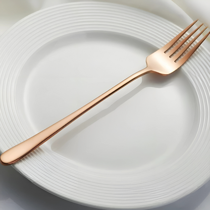 Juego de cubiertos modernos de acero inoxidable tenedores para comedor