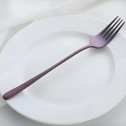 Juego de cubiertos modernos de acero inoxidable tenedores para comedor