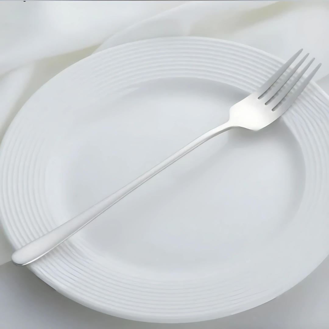 Juego de cubiertos modernos de acero inoxidable tenedores para comedor