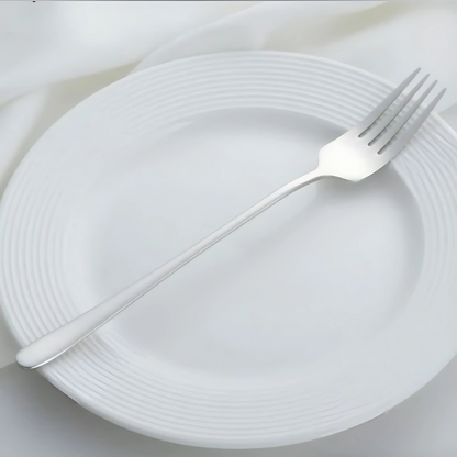 Juego de cubiertos modernos de acero inoxidable tenedores para comedor