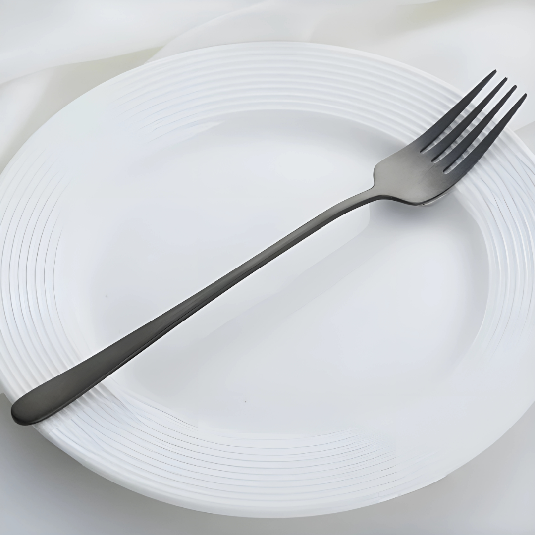 Juego de cubiertos modernos de acero inoxidable tenedores para comedor
