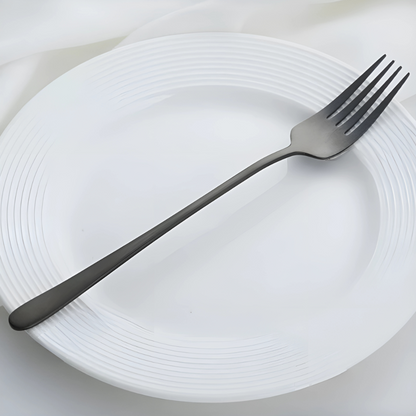 Juego de cubiertos modernos de acero inoxidable tenedores para comedor