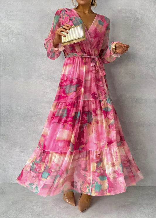 Felicity - Vestido Maxi Floral Elegante con Vuelo