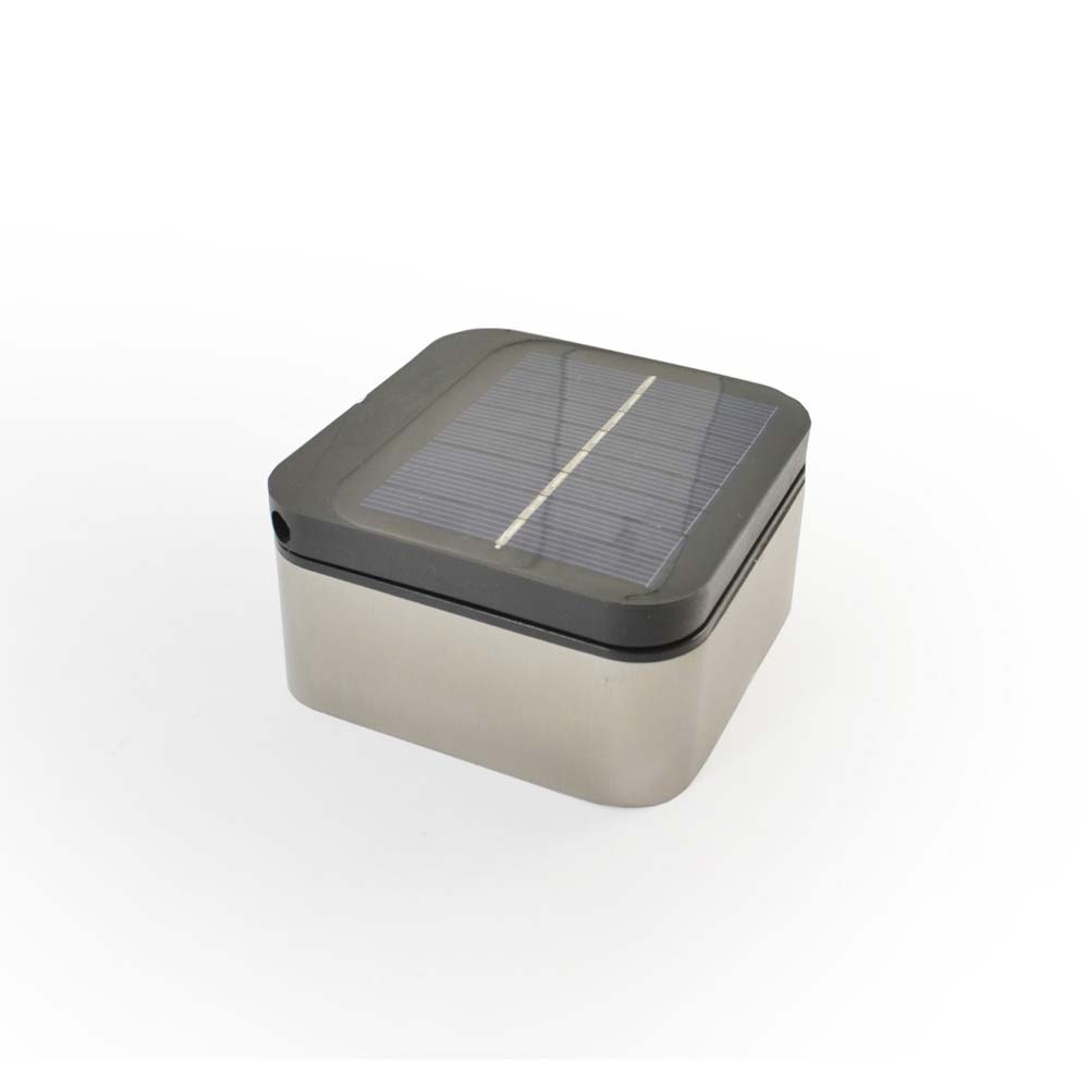 Lámpara de pared de acero inoxidable solar para exteriores