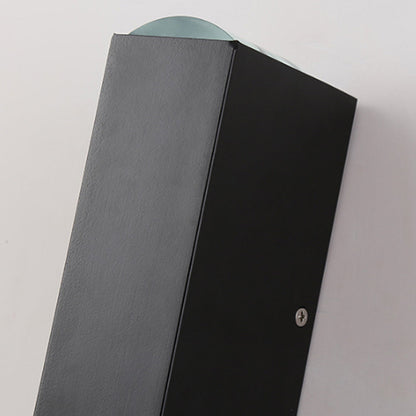 Lámpara de pared exterior de aluminio negro LED arriba y abajo