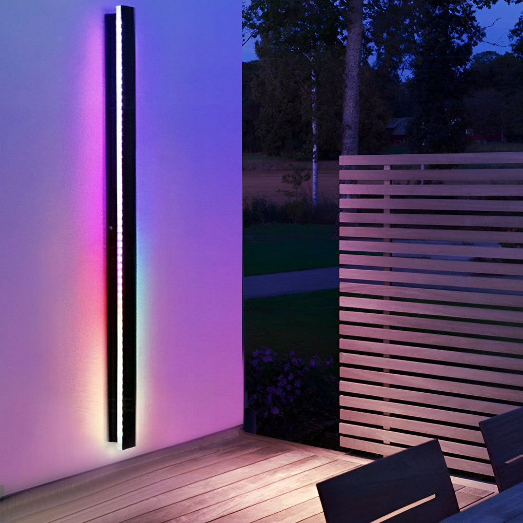 Lámpara de Pared Exterior Moderna Negra Aplique LED