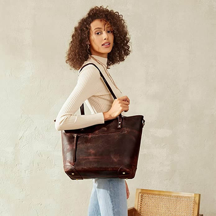Vintage Leather Tote Bag - Jassi
