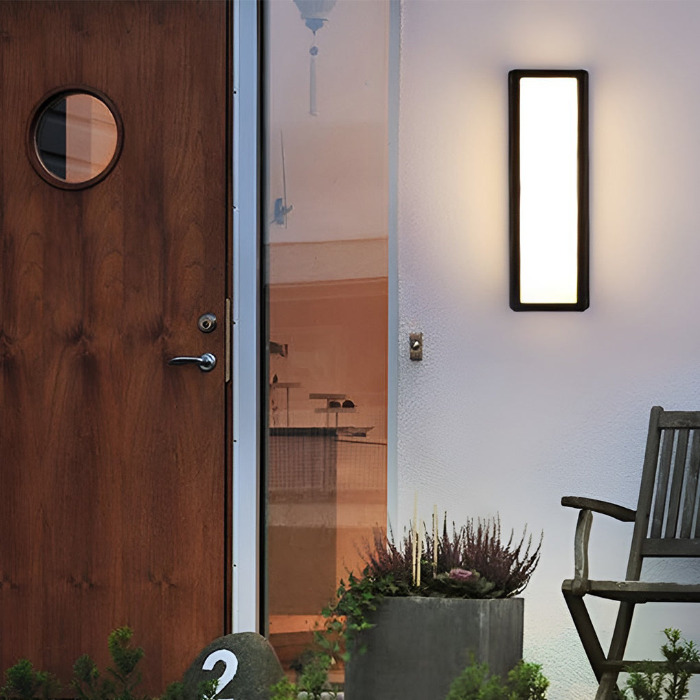 Lámpara de pared exterior aplique de aluminio negro