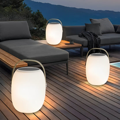 Lámpara solar de exterior con asa
