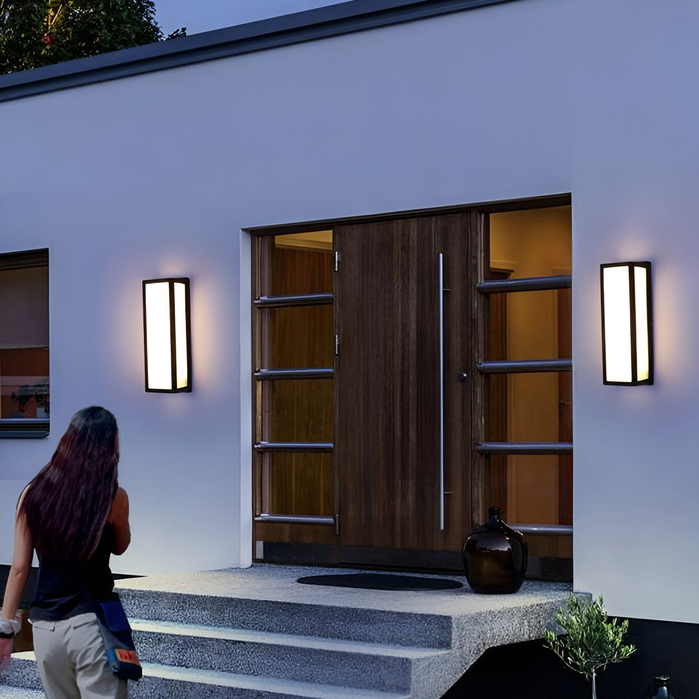Lámpara de pared exterior aplique de aluminio negro