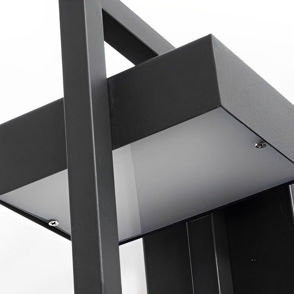 Lámpara de pared exterior moderna negra con LED