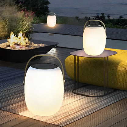 Lámpara solar de exterior con asa