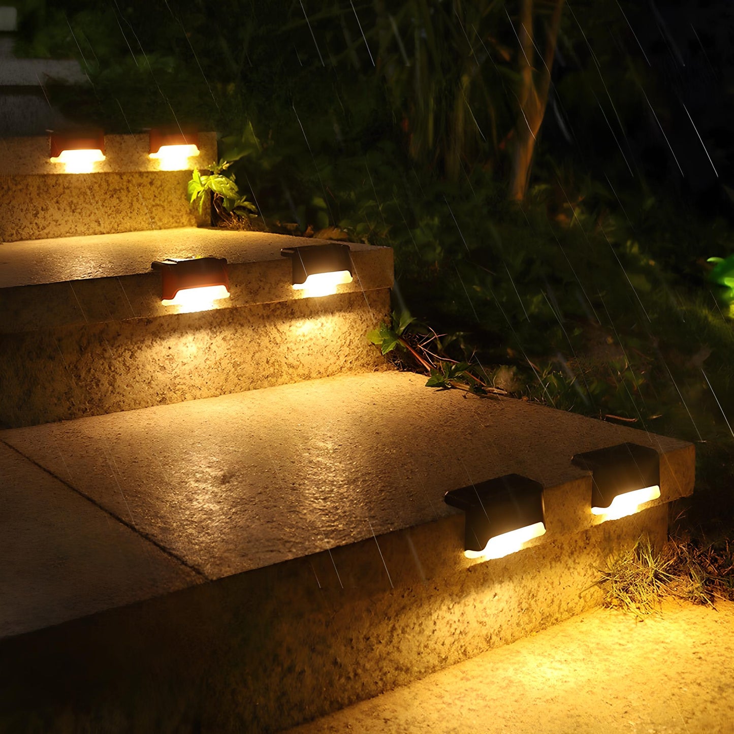 Luz LED solar para escalones exterior impermeable
