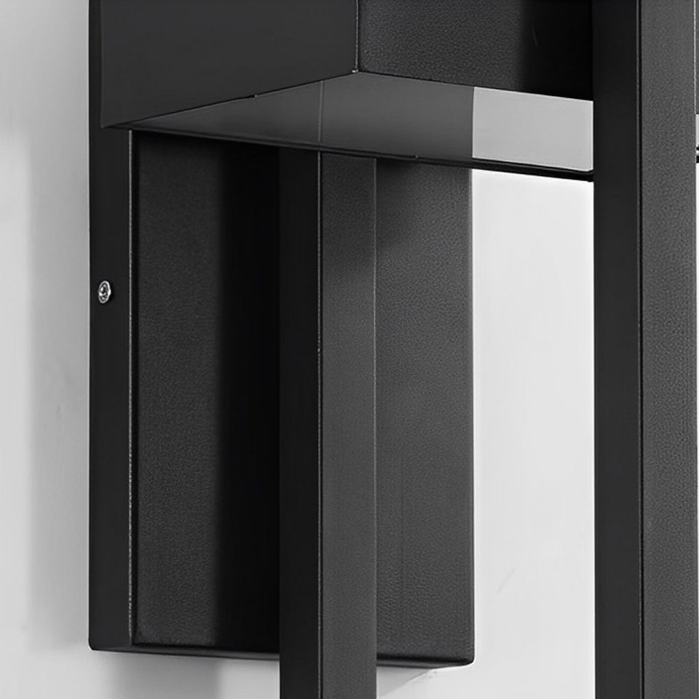 Lámpara de pared exterior moderna negra con LED