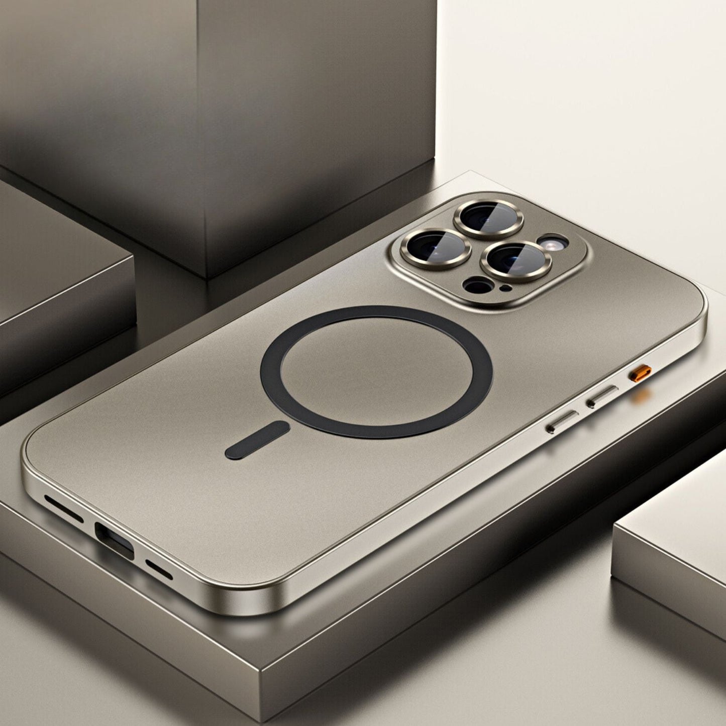 Funda para teléfono magnética metálica delgada protectora
