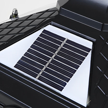Luz de Poste de Jardín Negra LED Solar para Exterior