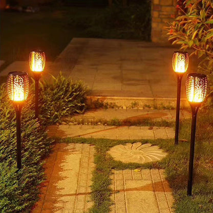 Luz de antorcha solar para jardín exterior con efecto llama