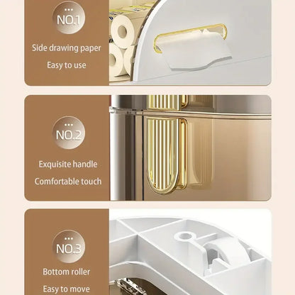 Slim Rolling Bathroom Organizer – Hidden Storage for Small Spaces