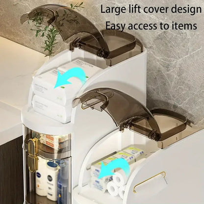 Slim Rolling Bathroom Organizer – Hidden Storage for Small Spaces