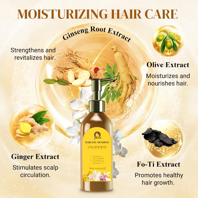 ❤️ 🔥 Descuento por tiempo limitado, 2 botellas a un precio más bajo! ✨ Champú de color de cabello natural de larga duración