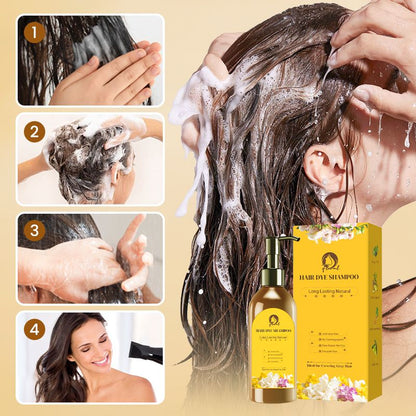 ❤️ 🔥 Descuento por tiempo limitado, 2 botellas a un precio más bajo! ✨ Champú de color de cabello natural de larga duración