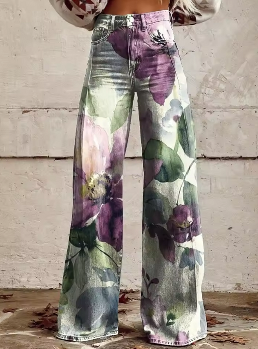 Naomi | Pantalones de pierna ancha Boho Harmony